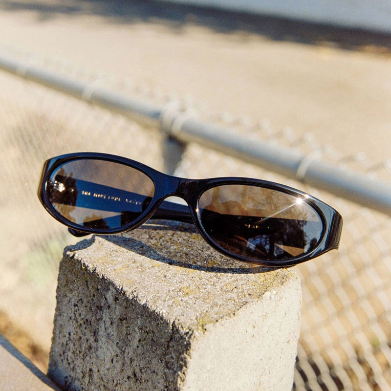 Crap Eyewear The Mini Funk Sunglasses - Black Bio/Polarized Smoke