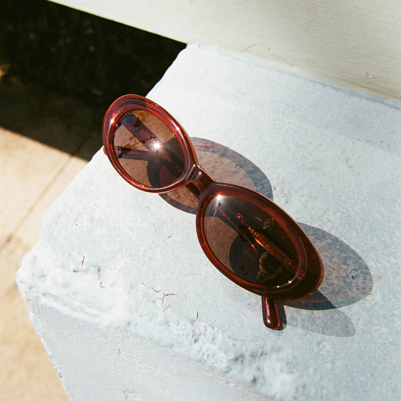 Crap Eyewear The Sweet Leaf Sunglasses - Crystal Black Cherry Bio/Amber