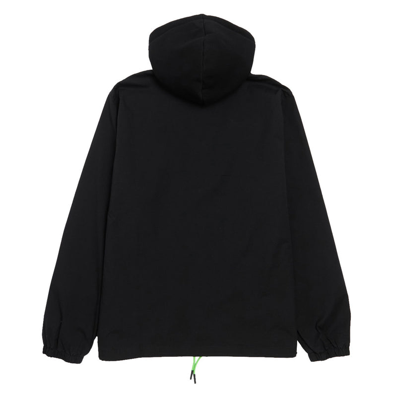 Creature Gravette Cut And Tie Hooded Windbreaker Jacket - Black