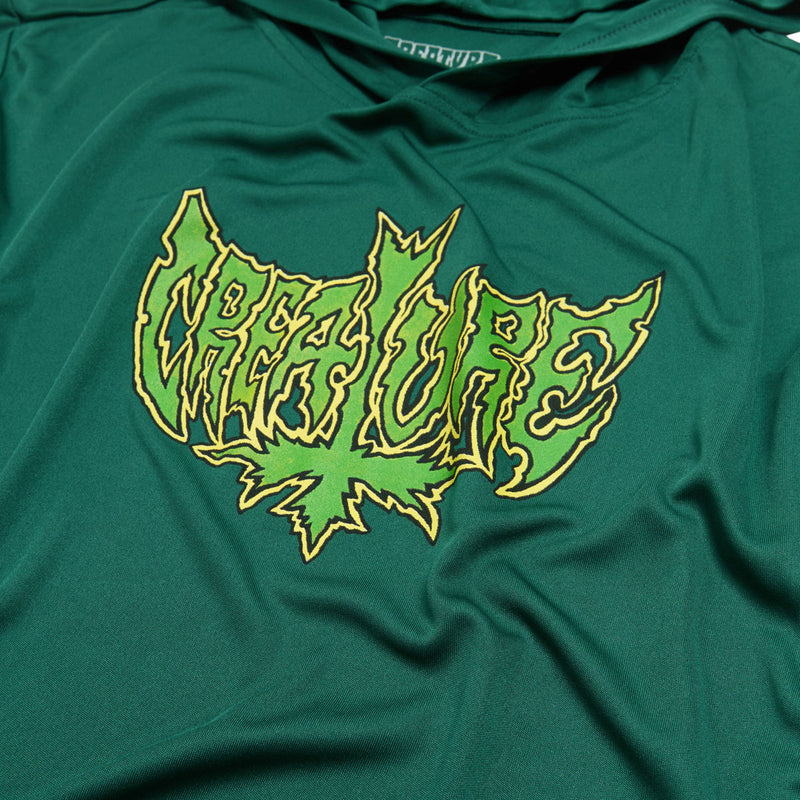 Creature Gravette Hippie Skull 20th Long Sleeve Hooded T-Shirt - Sport Forest
