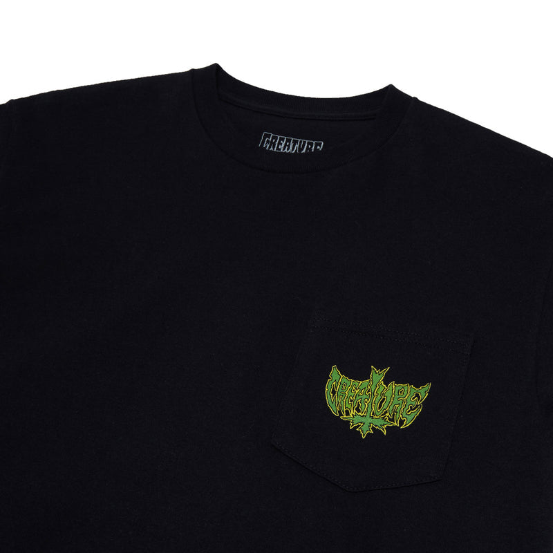 Creature Gravette Hippie Skull 20th Pocket T-Shirt - Black
