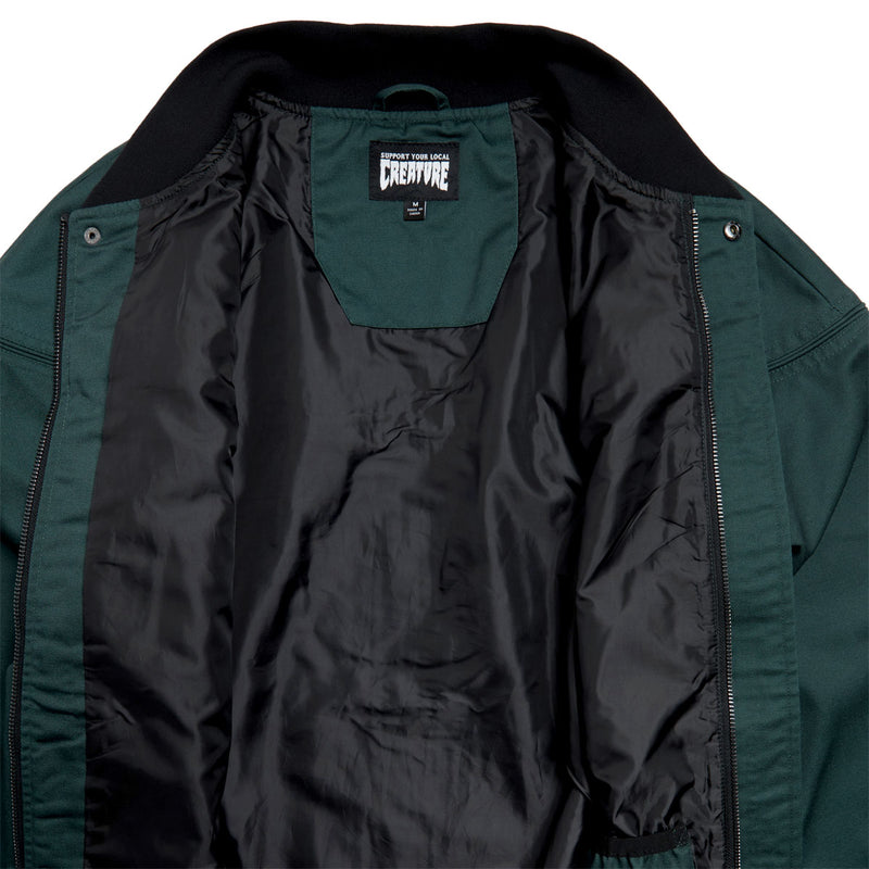 Creature Hesher Bomber Jacket - Hunter Green