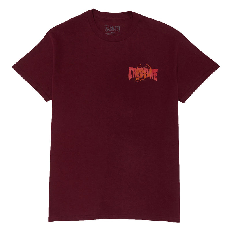 Creature Spiral Skull T-Shirt - Maroon