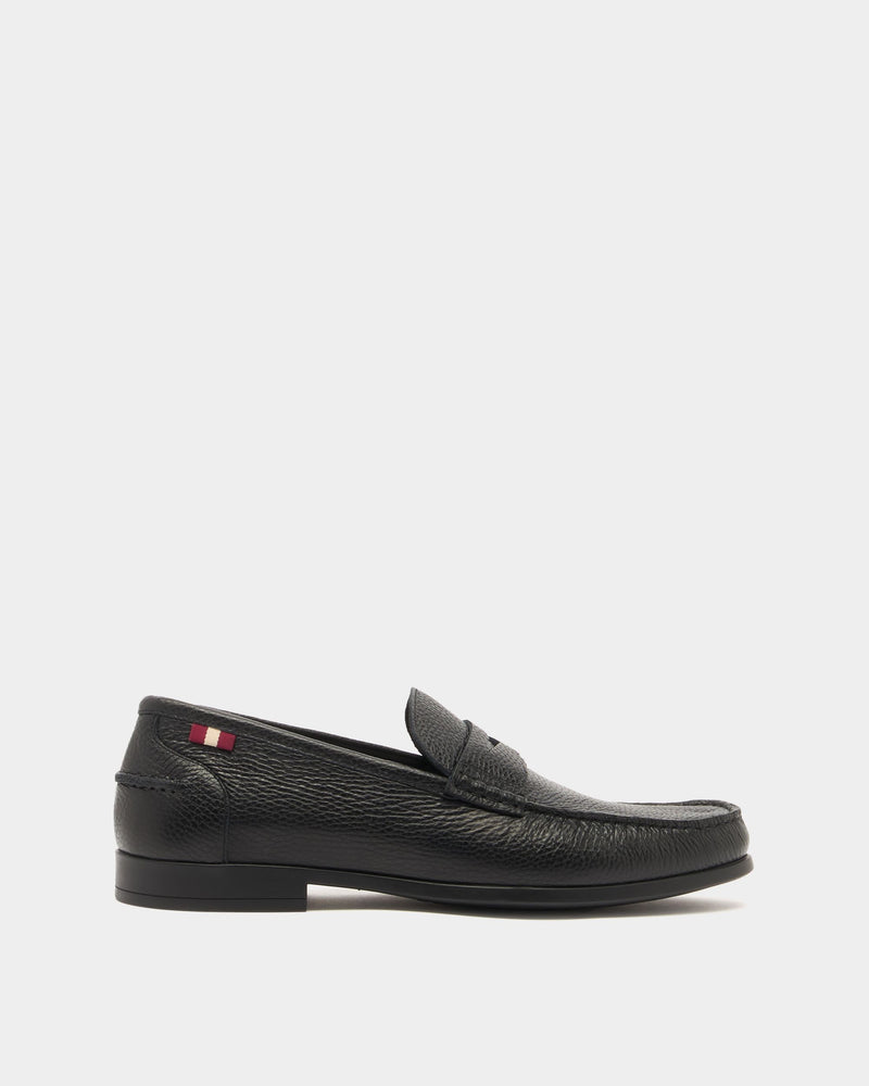 Cronus Loafer In Black Grained Leather