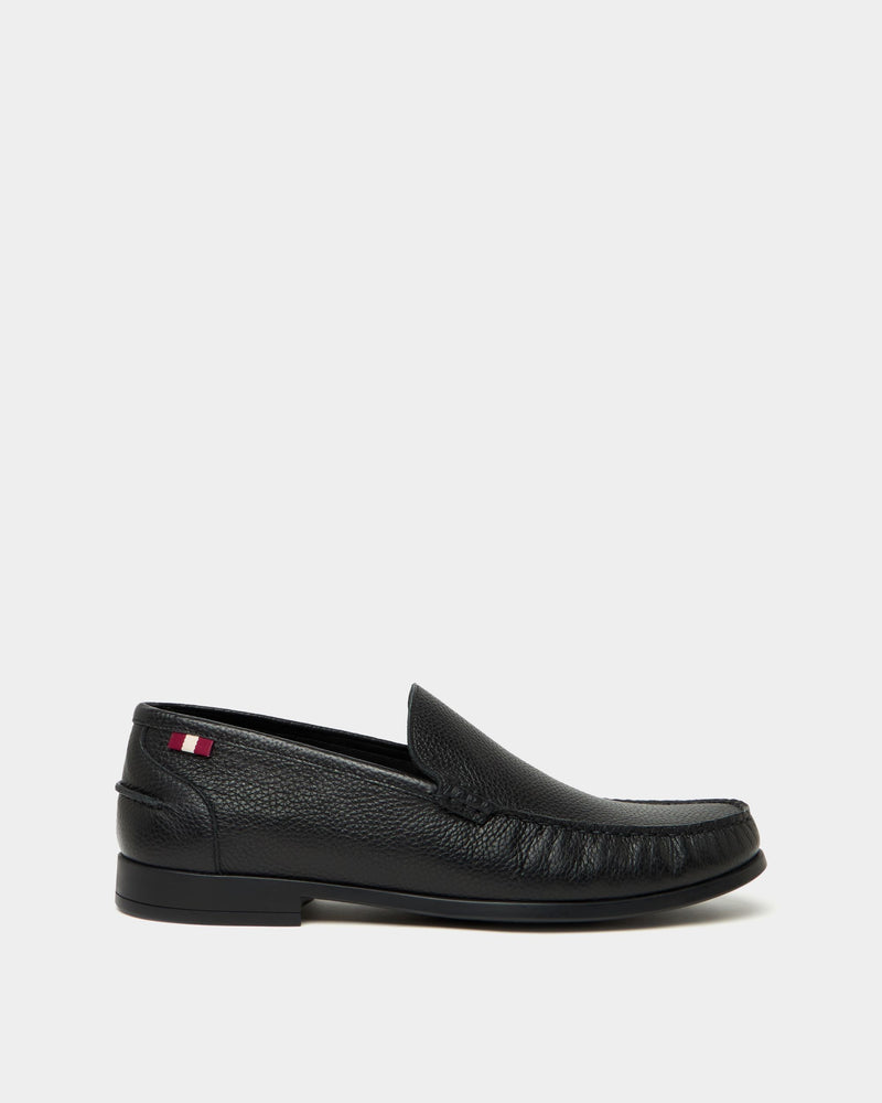 Cronus Loafer In Black Grained Leather