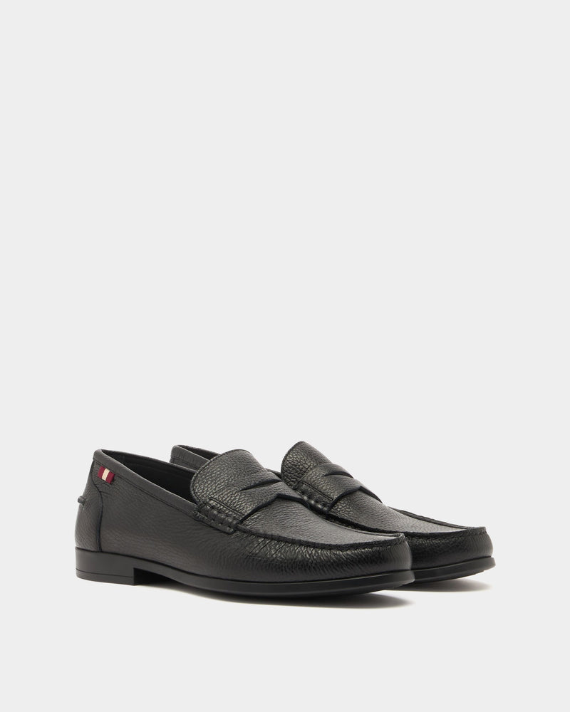 Cronus Loafer In Black Grained Leather