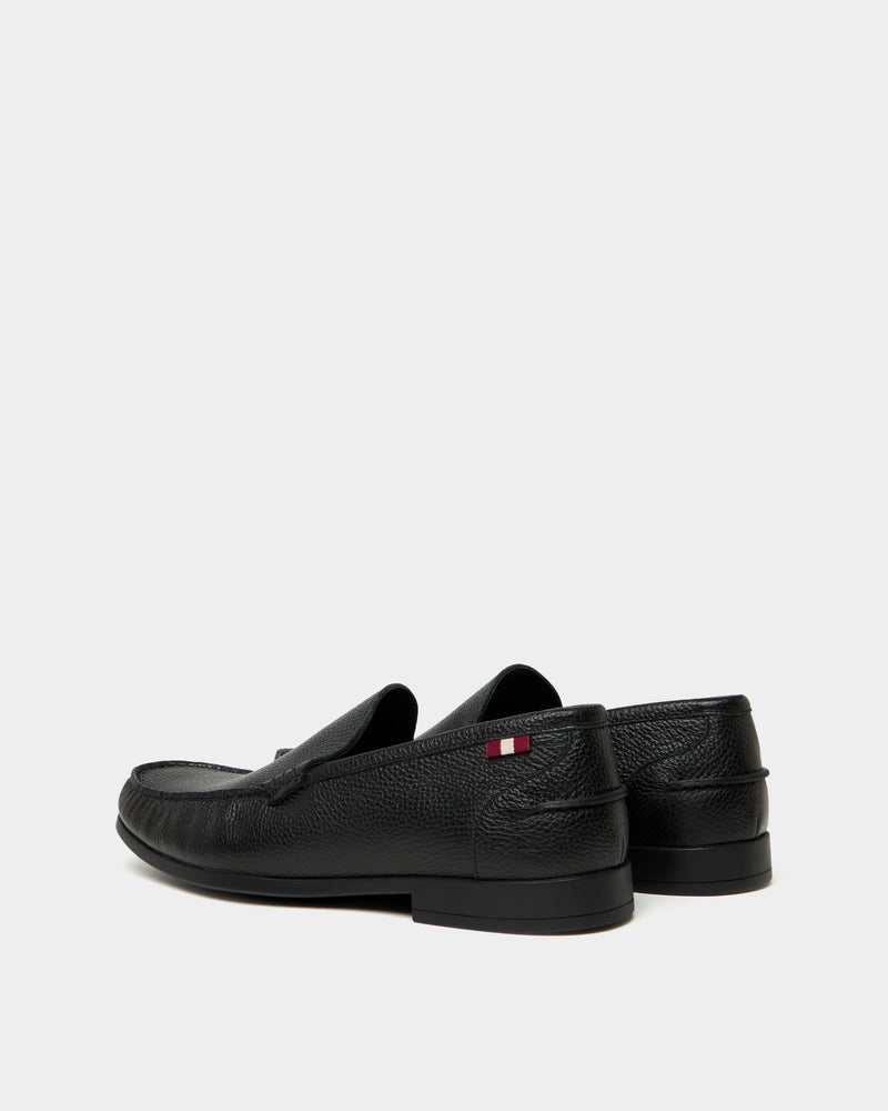 Cronus Loafer In Black Grained Leather