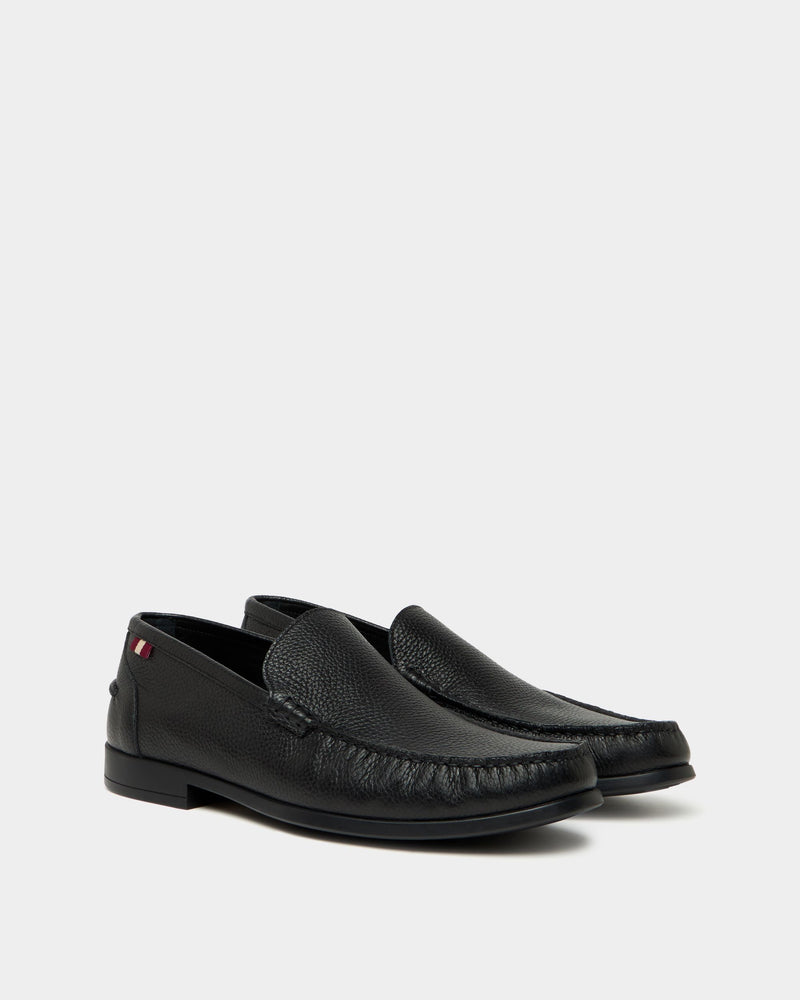 Cronus Loafer In Black Grained Leather