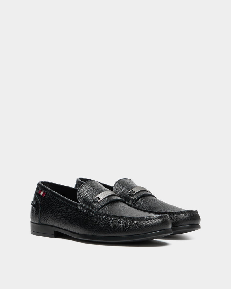Cronus Loafer In Black Grained Leather
