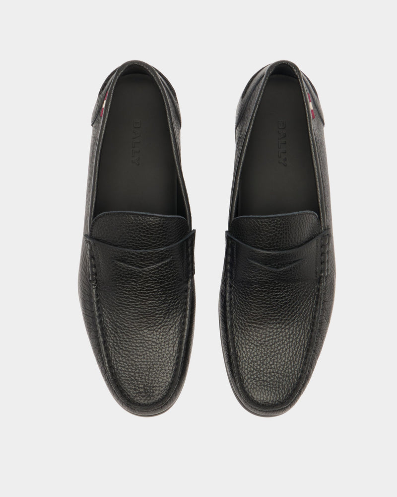 Cronus Loafer In Black Grained Leather