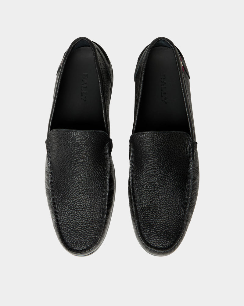 Cronus Loafer In Black Grained Leather