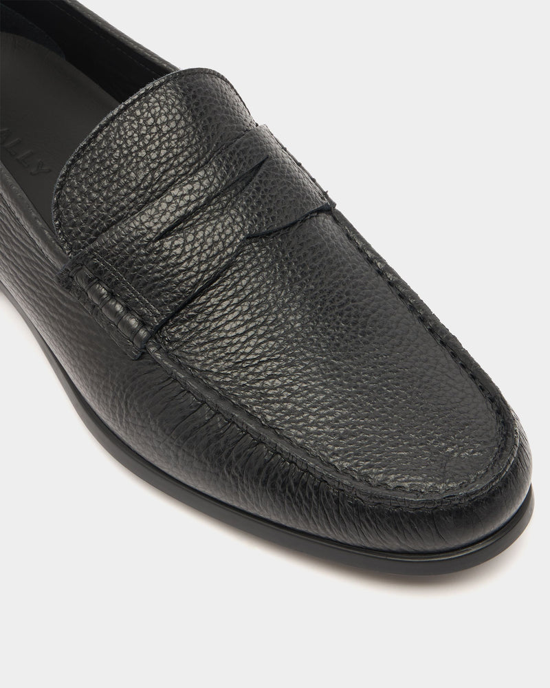 Cronus Loafer In Black Grained Leather