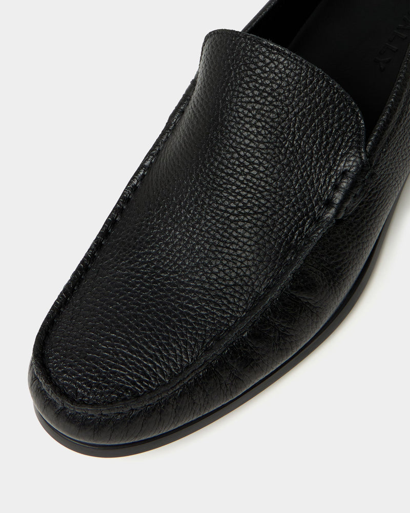 Cronus Loafer In Black Grained Leather