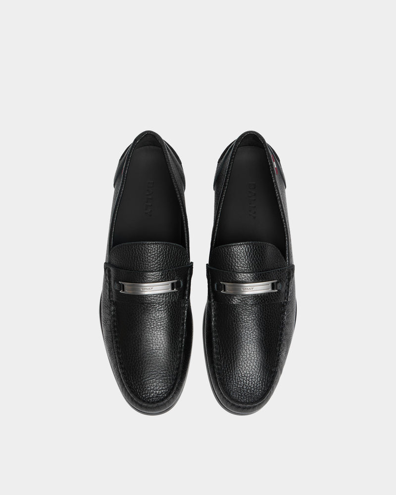 Cronus Loafer In Black Grained Leather