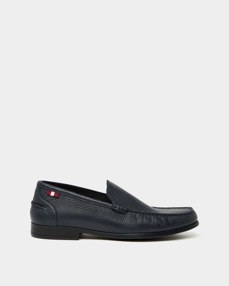 Cronus Loafer In Blue Grained Leather