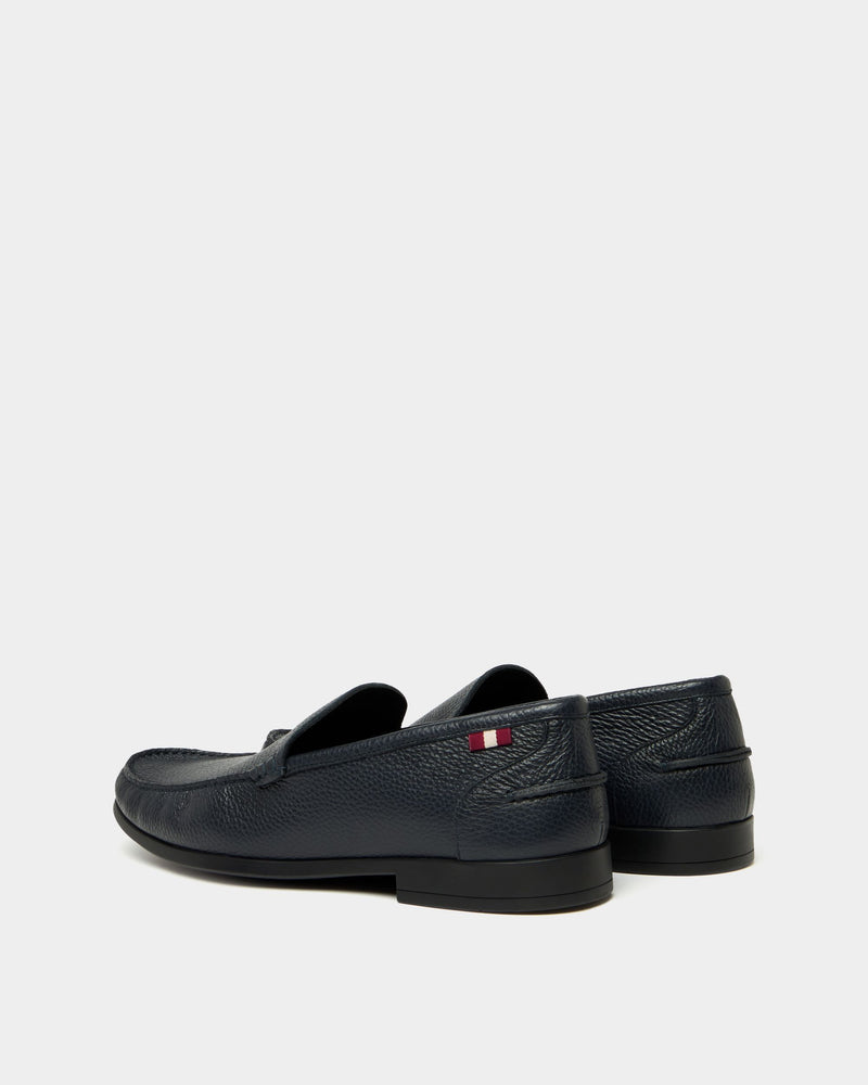 Cronus Loafer In Blue Grained Leather