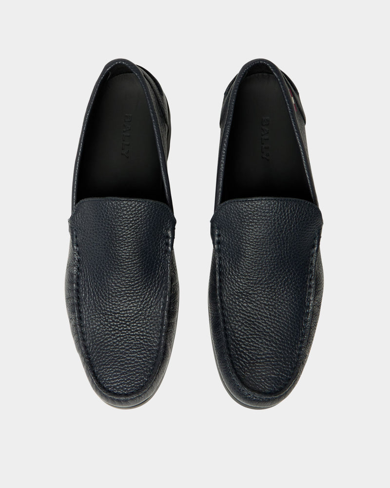 Cronus Loafer In Blue Grained Leather