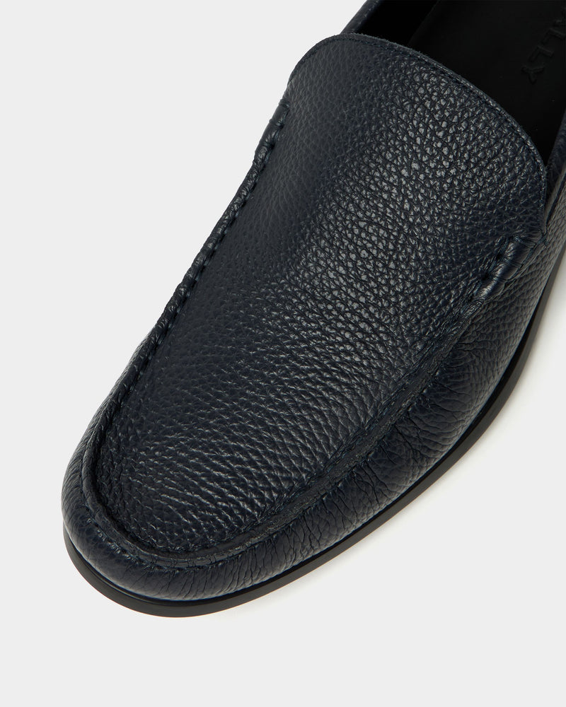 Cronus Loafer In Blue Grained Leather