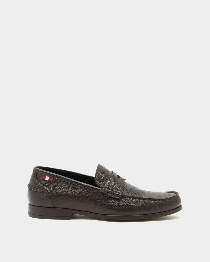 Cronus Loafer In Brown Grained Leather