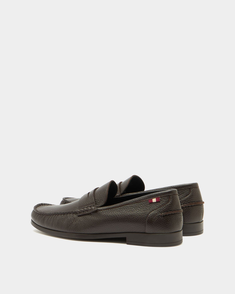 Cronus Loafer In Brown Grained Leather