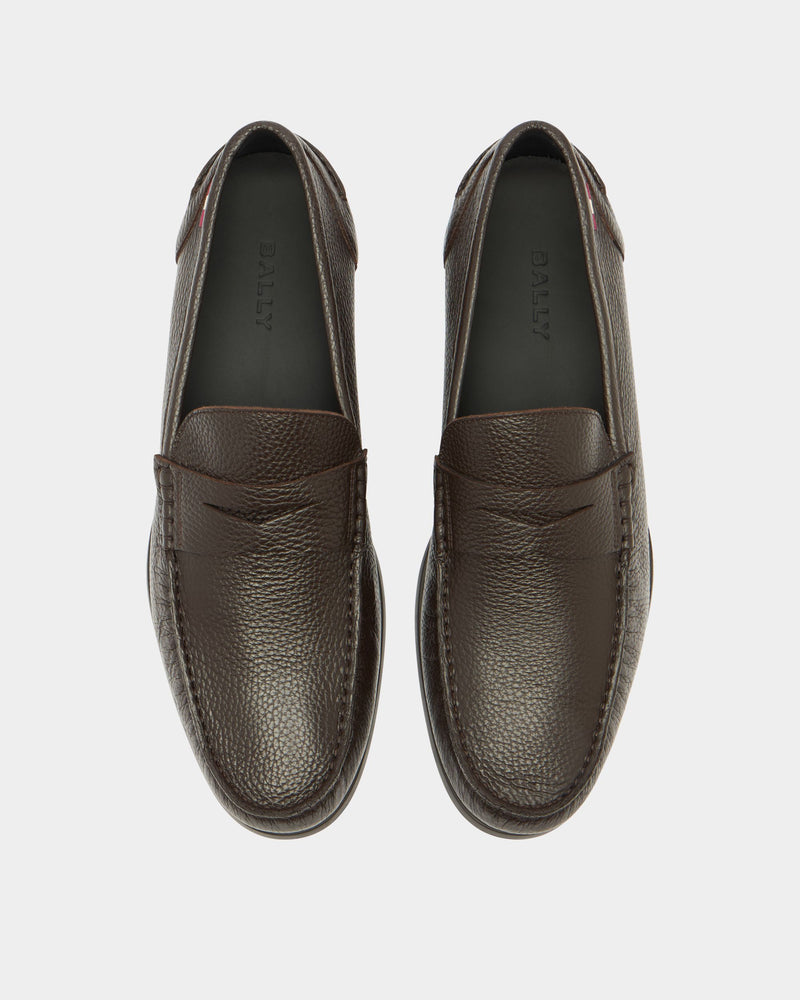 Cronus Loafer In Brown Grained Leather