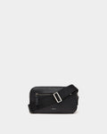Crossbody Bag In Black Grained Leather