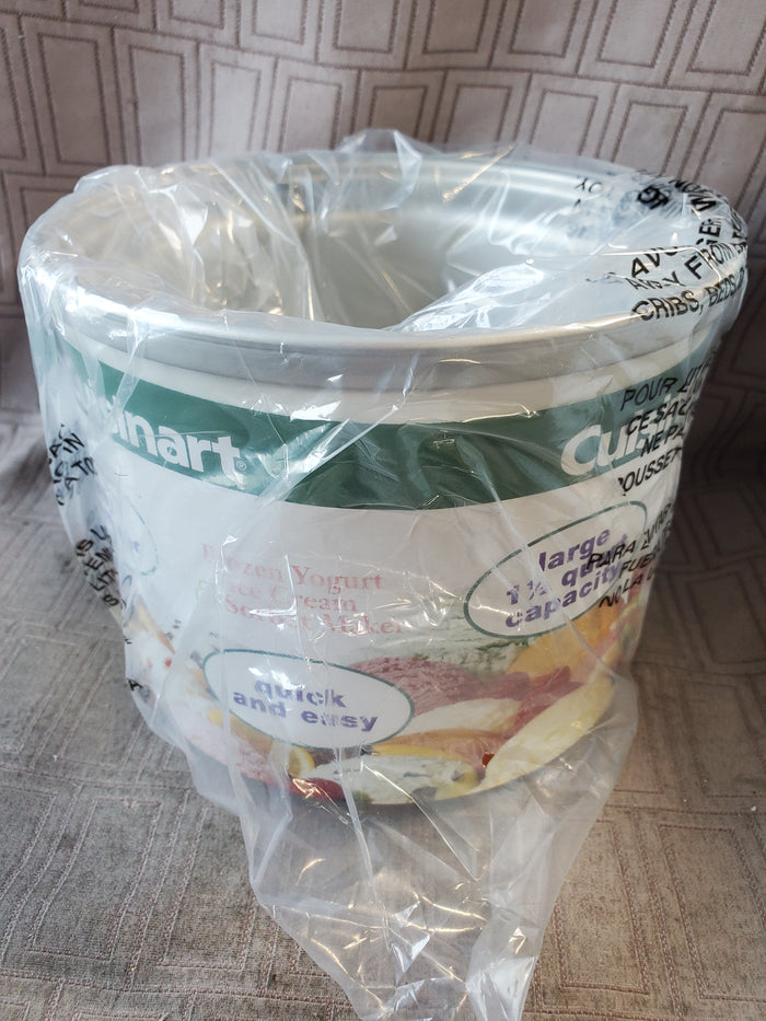 Cuisinart Ice Cream/Yogurt/Sorbet Replacement Bowl for 1.5 QT Models APPEARS UNUSED