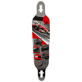 Daddies Race Car Foil Drop Thru Longboard Deck - Silver Foil/Red