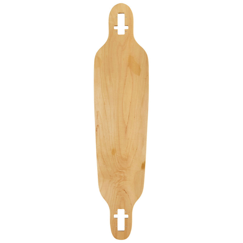 Daddies Race Car Foil Drop Thru Longboard Deck - Silver Foil/Red