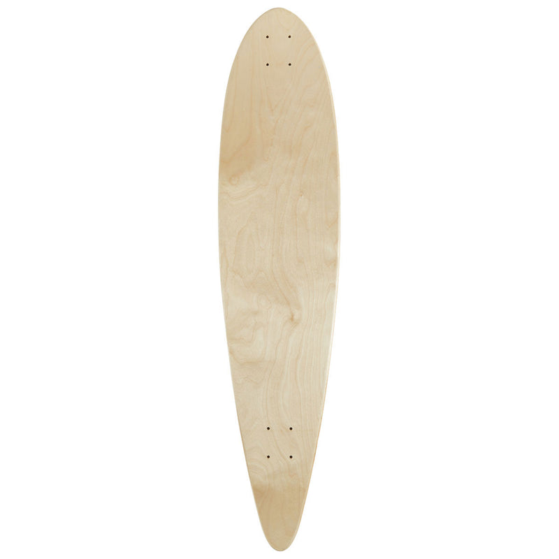 Daddies Race Car Foil Pintail Longboard Deck - Silver Foil/Red