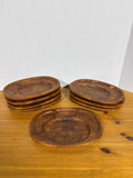 Digsmed #10 Danmark Teak Wood Divided Oval Trays - Set Of 8