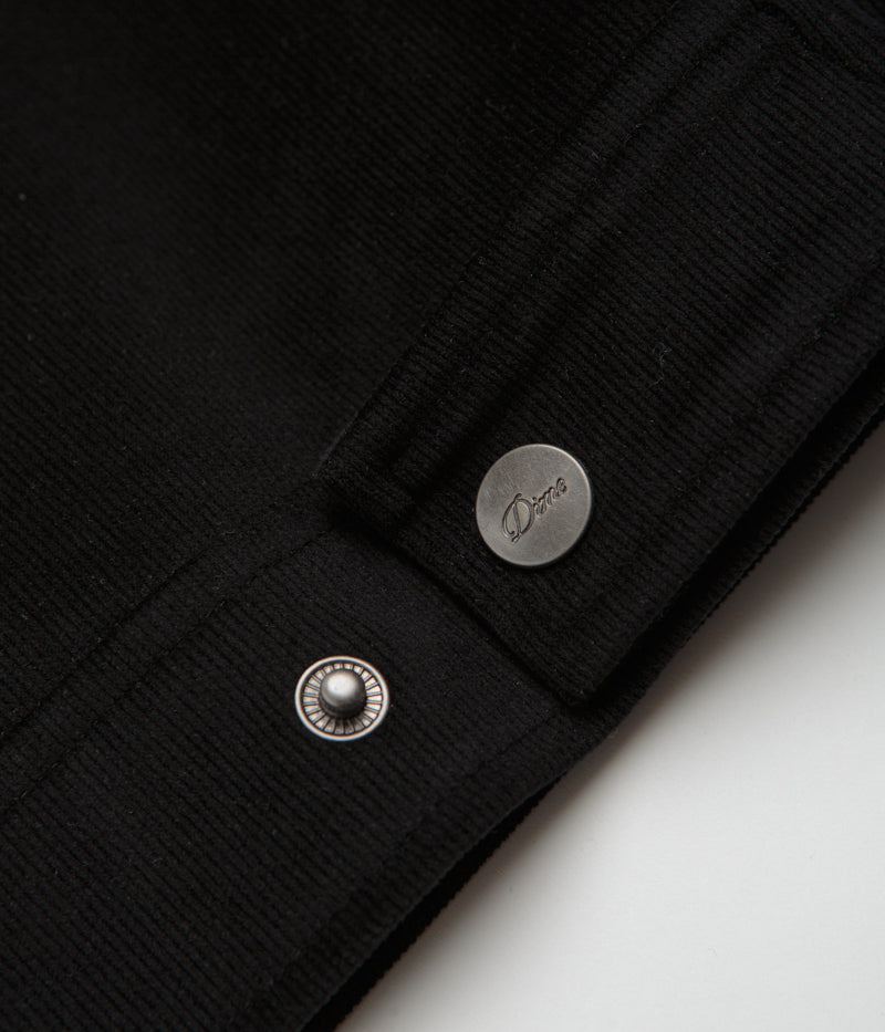 Dime Cord Zip Jacket in Black