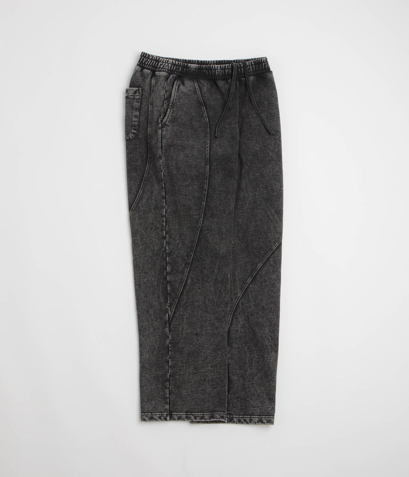Dime Cyclone French Terry Pants in Black Snow Washed