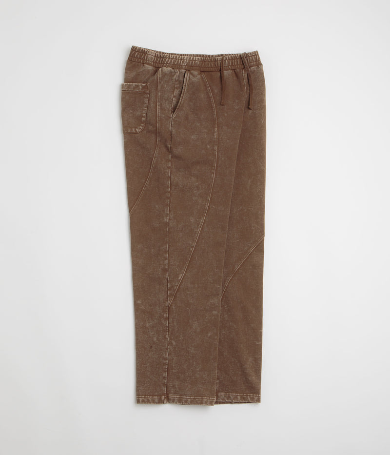 Dime Cyclone French Terry Pants in Brown Snow Washed