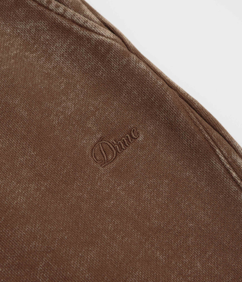 Dime Cyclone French Terry Pants in Brown Snow Washed