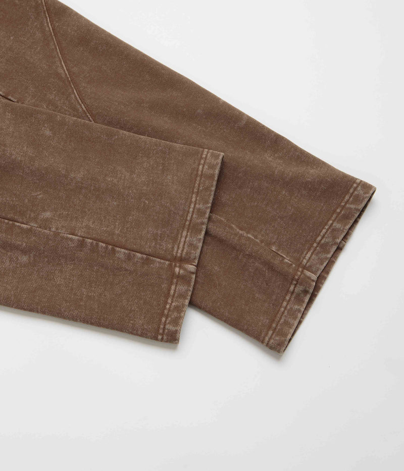 Dime Cyclone French Terry Pants in Brown Snow Washed
