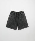 Dime Cyclone French Terry Shorts in Black Snow Washed