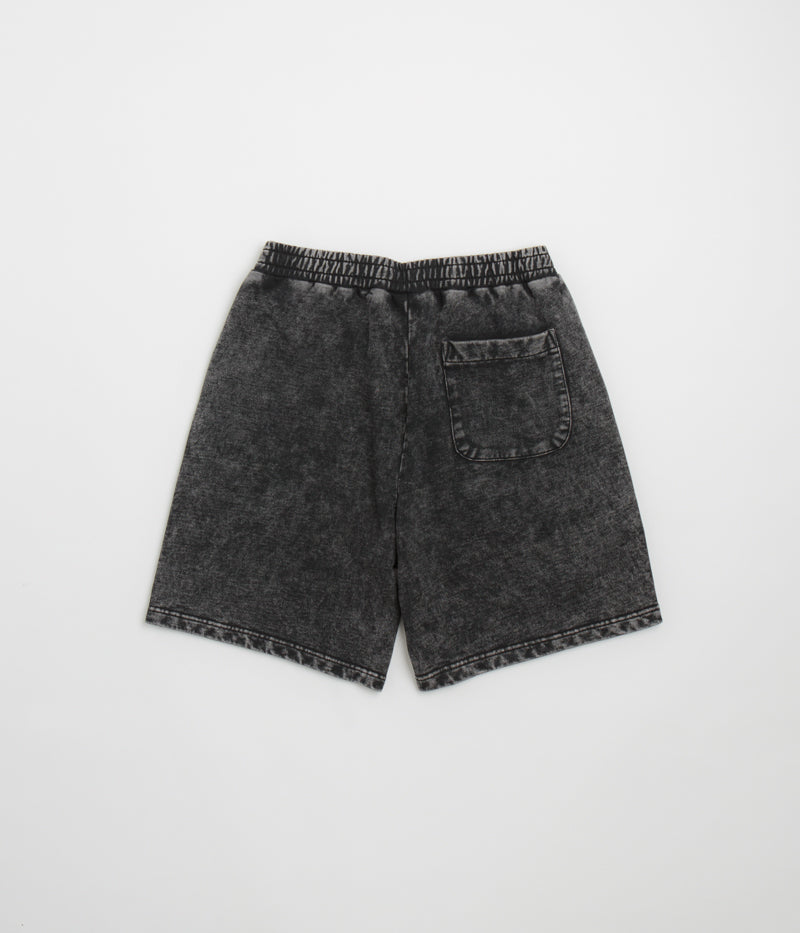 Dime Cyclone French Terry Shorts in Black Snow Washed