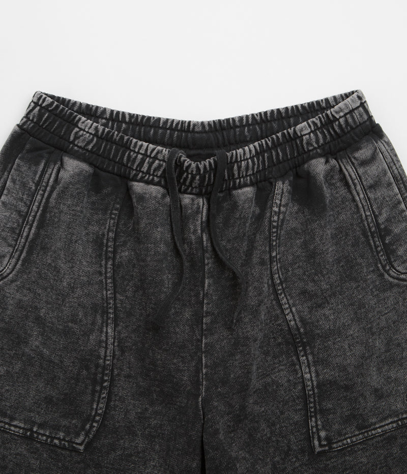 Dime Cyclone French Terry Shorts in Black Snow Washed