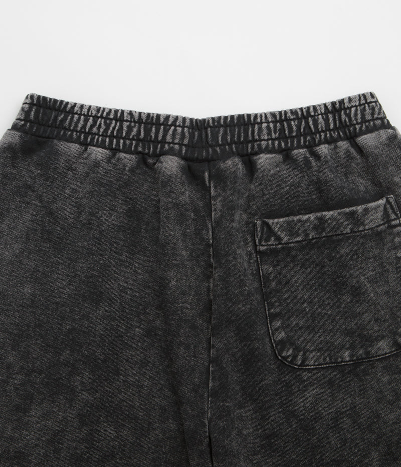 Dime Cyclone French Terry Shorts in Black Snow Washed