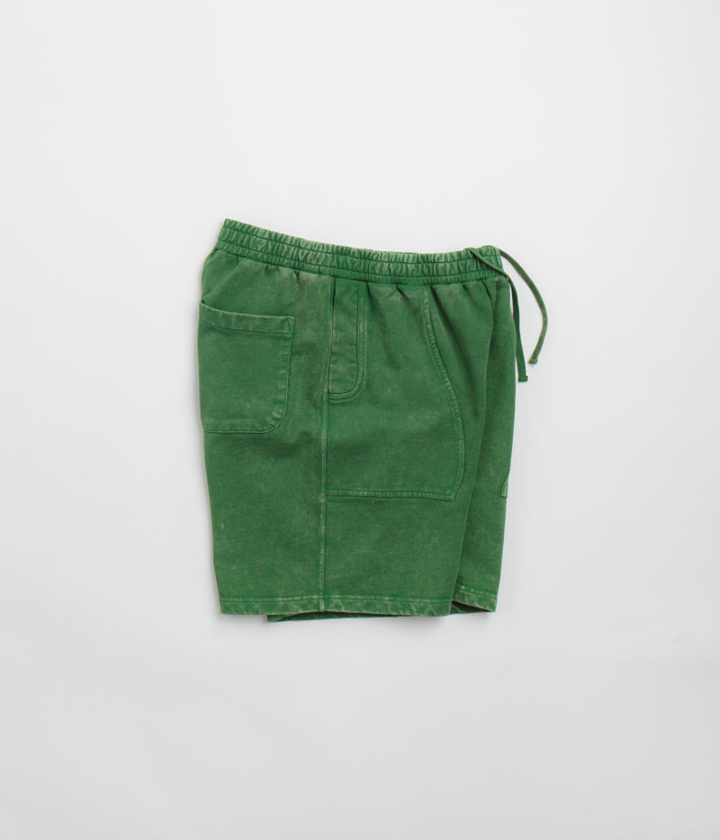 Dime Cyclone French Terry Shorts in Evergreen Snow Washed