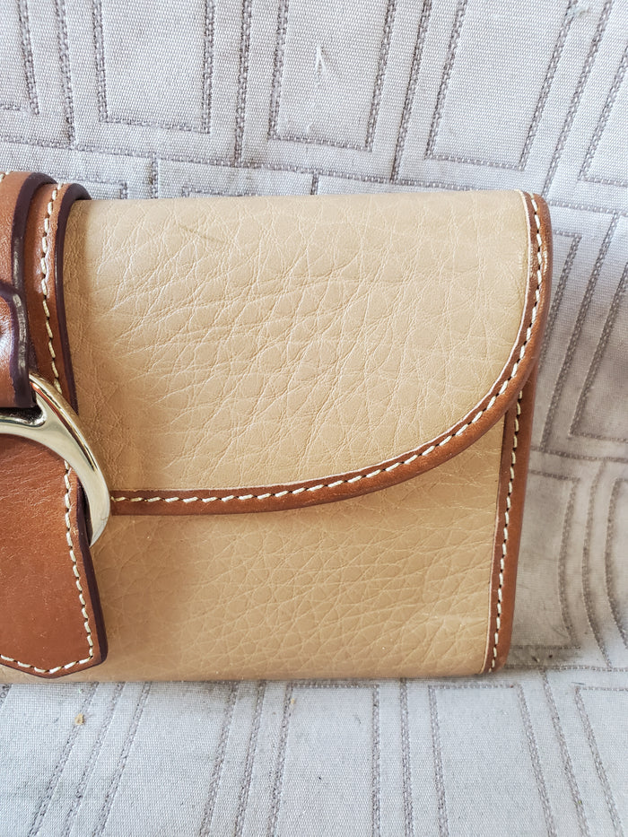 Dooney & Bourke Light and Dark Brown Leather Continental Wallet