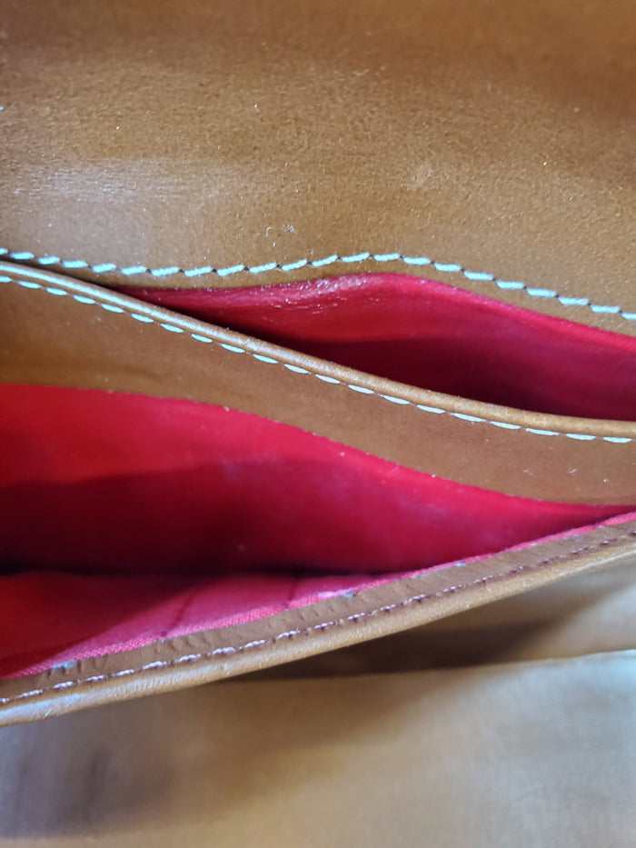 Dooney & Bourke Light and Dark Brown Leather Continental Wallet
