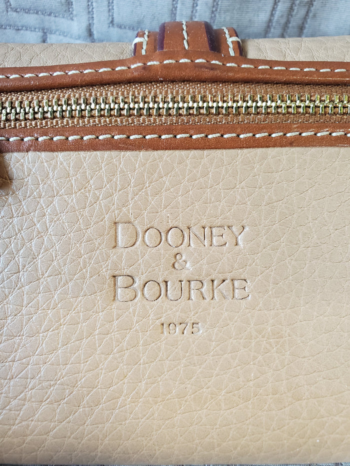 Dooney & Bourke Light and Dark Brown Leather Continental Wallet