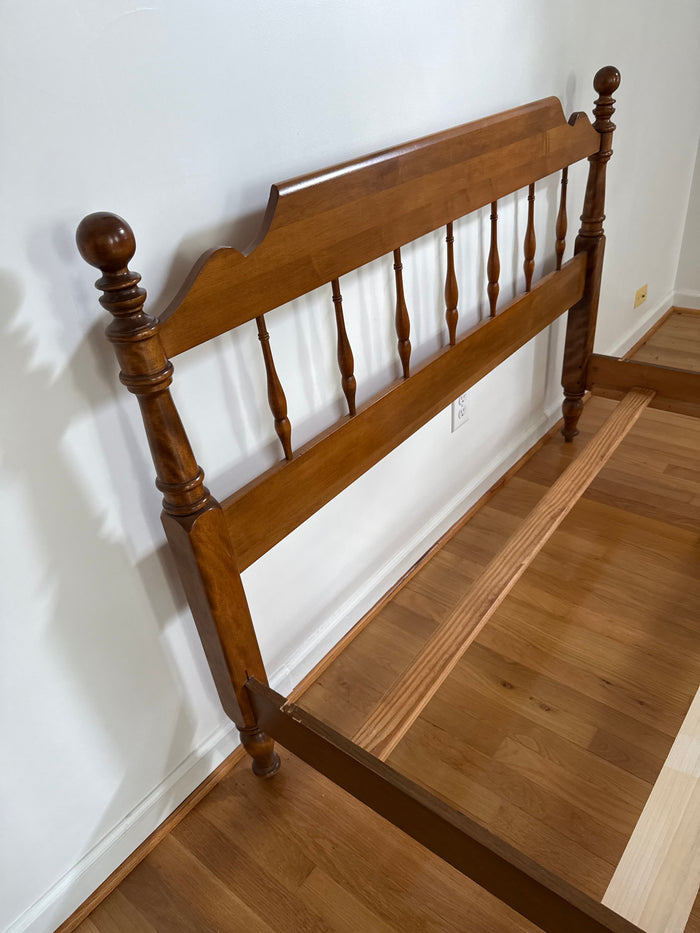 Double Bed with Rails and Slats, Ethan Allen