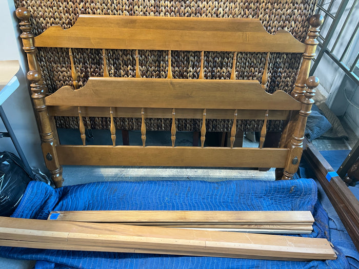 Double Bed with Rails and Slats, Ethan Allen