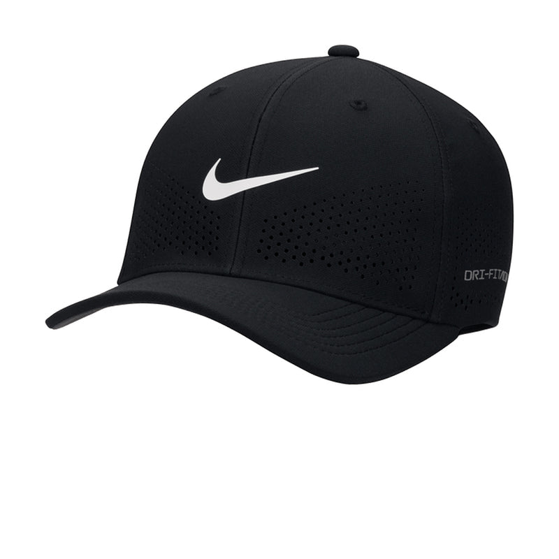 Dri-FIT ADV Rise Structured SwooshFlex Cap in Black/Anthracite/White