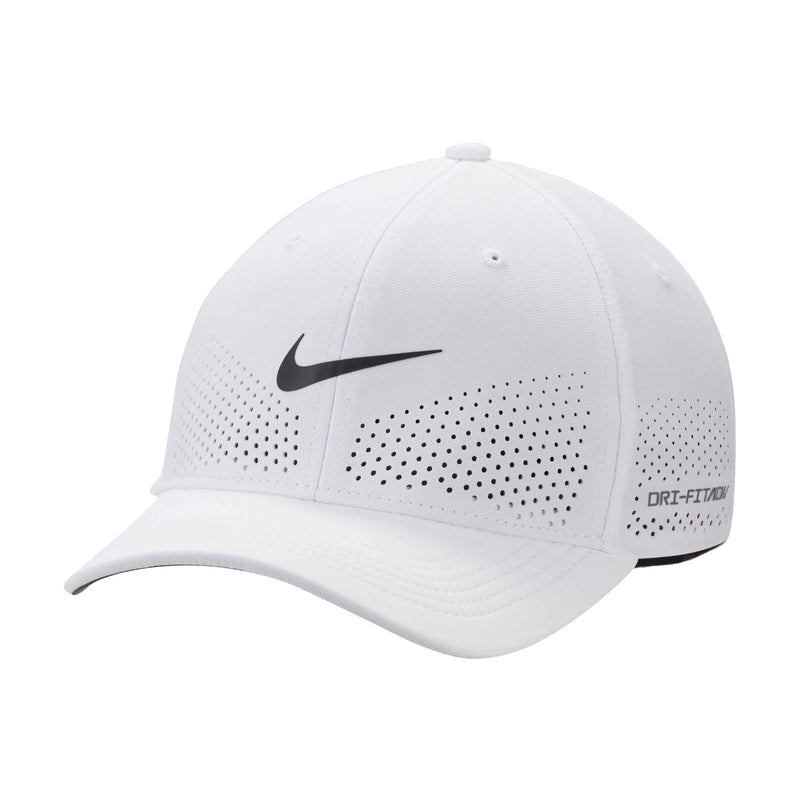 Dri-FIT ADV Rise Structured SwooshFlex Cap in White/Anthracite/Black