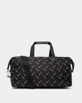 Duffle Bag In Black Nylon With a Chevron Logo Print