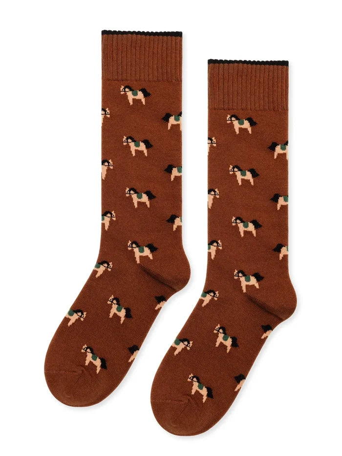 Equestrian Crew sock - Brown